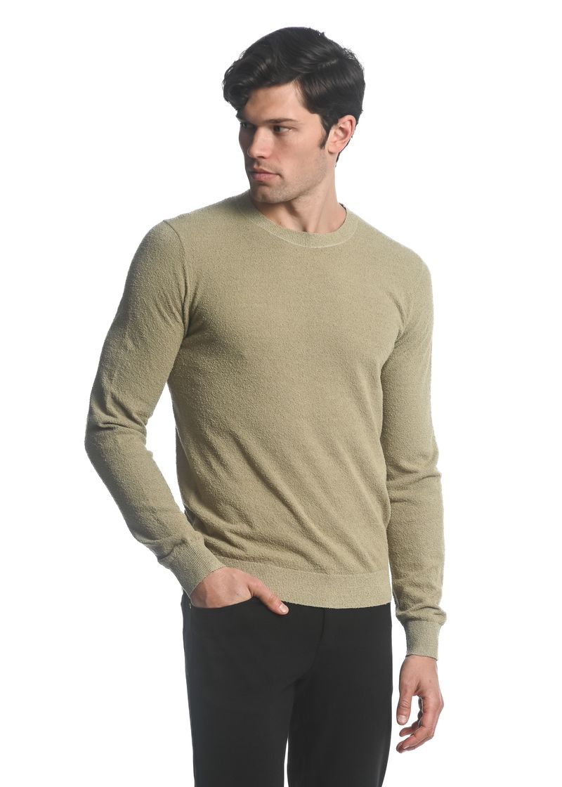 SAGE BOUCLE CREW SWEATER PM-16219