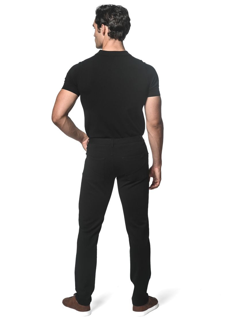 BLACK 5 POCKET STRETCH KNIT JEANS PM-3045