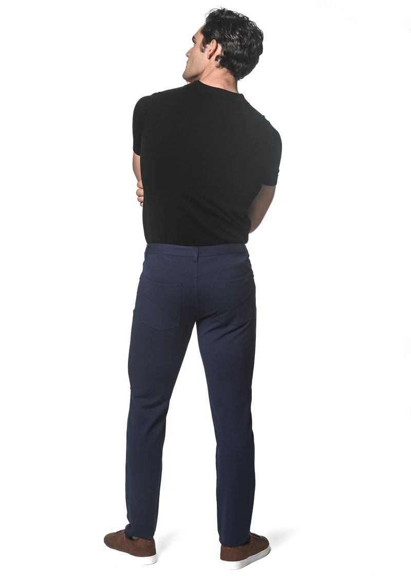 NAVY 5 POCKET STRETCH KNIT JEANS PM-3045