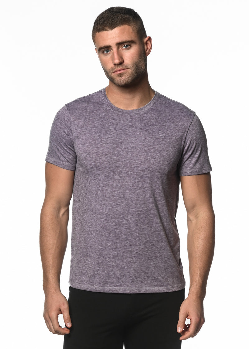 PURPLE TRI-BLEND CREW NECK SHORT SLEEVE TEE PM-1420