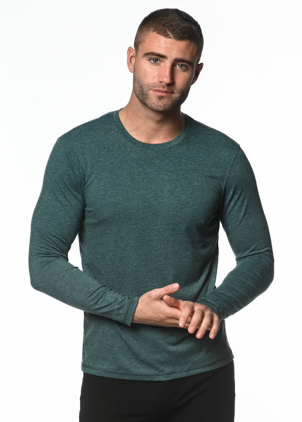 PINE TRI-BLEND CREW LONG SLEEVE TEE PM-1421