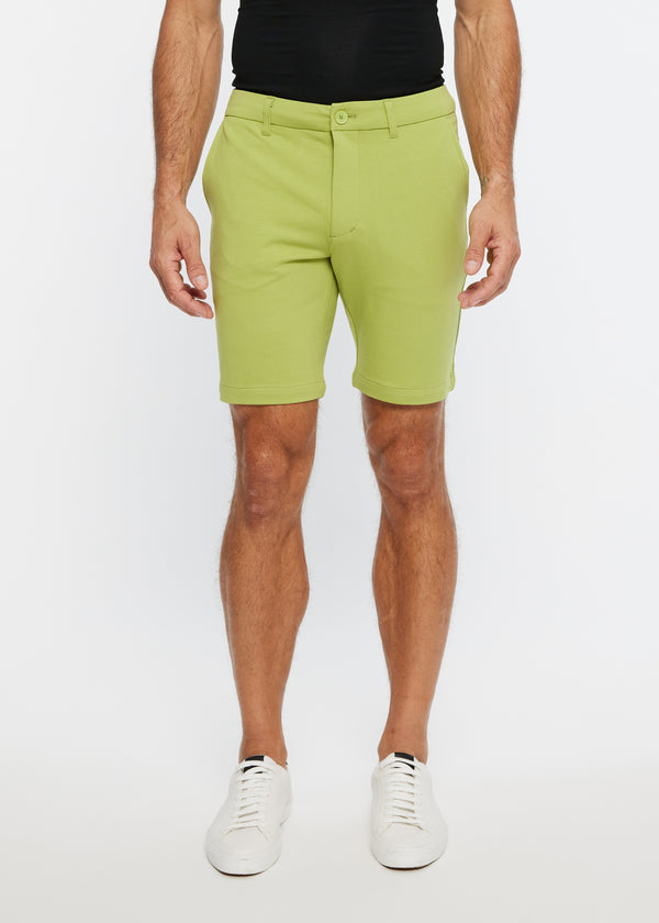 LIME 8"INSEAM SOLID SLUB KNIT FLEECE SHORT PM 2440