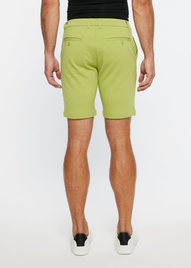 LIME 8"INSEAM SOLID SLUB KNIT FLEECE SHORT PM 2440