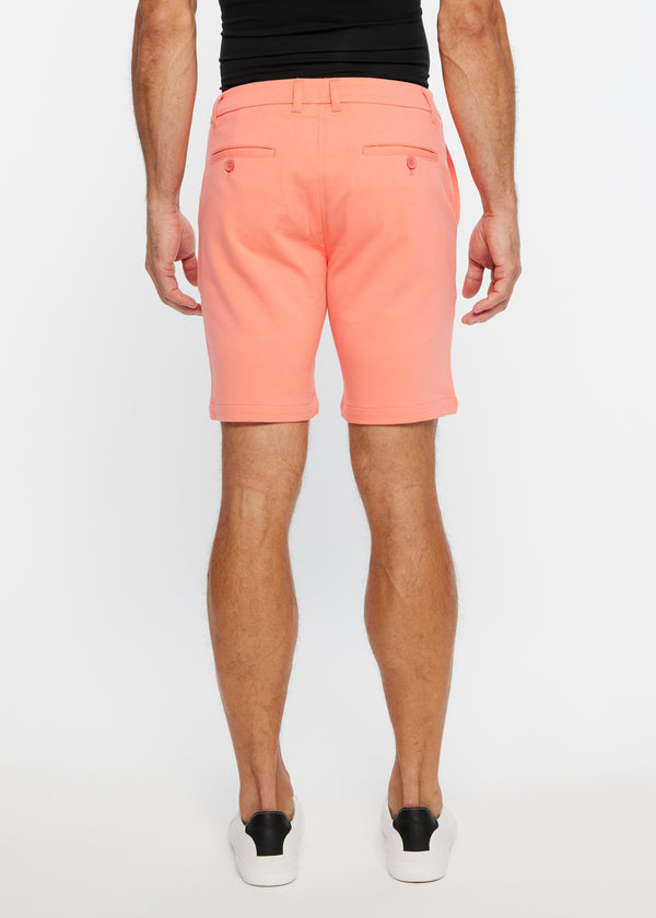 SALMON 8"INSEAM SOLID SLUB KNIT FLEECE SHORT PM-2440-Final Sale