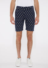 NAVY FLORAL 8" INSEAM KNIT TEXTURED JACQUARD SHORT PM-2503-Final Sale