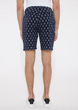 NAVY FLORAL 8" INSEAM KNIT TEXTURED JACQUARD SHORT PM-2503-Final Sale