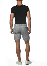 GREY TECHNO DASH 8" INSEAM STRETCH KNIT JACQUARD SHORT PM-2520