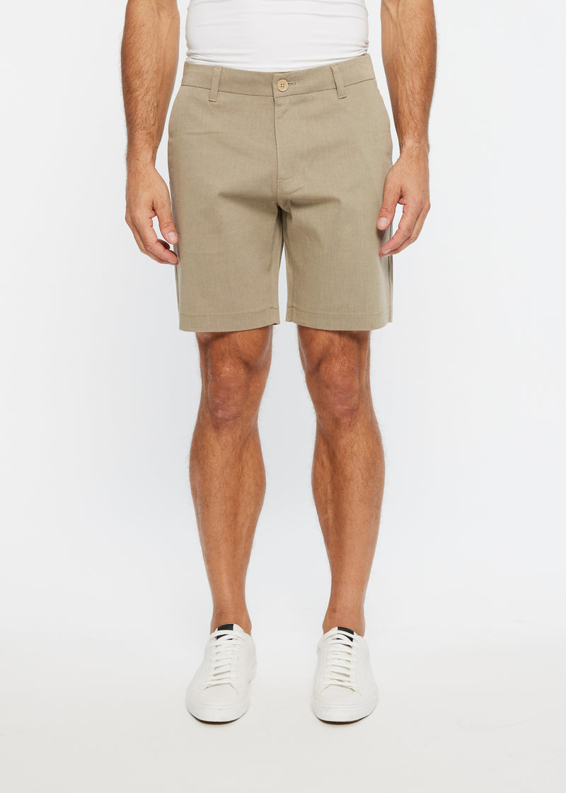 KHAKI 8" INSEAM TEXTURED STRETCH WOVEN SHORTS PM-33101--Final Sale