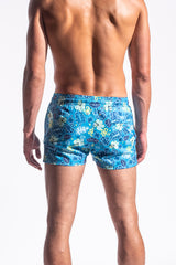 SEA BLUE FLORAL MARBELLA 2.5" SWIM SHORTS PM-6002