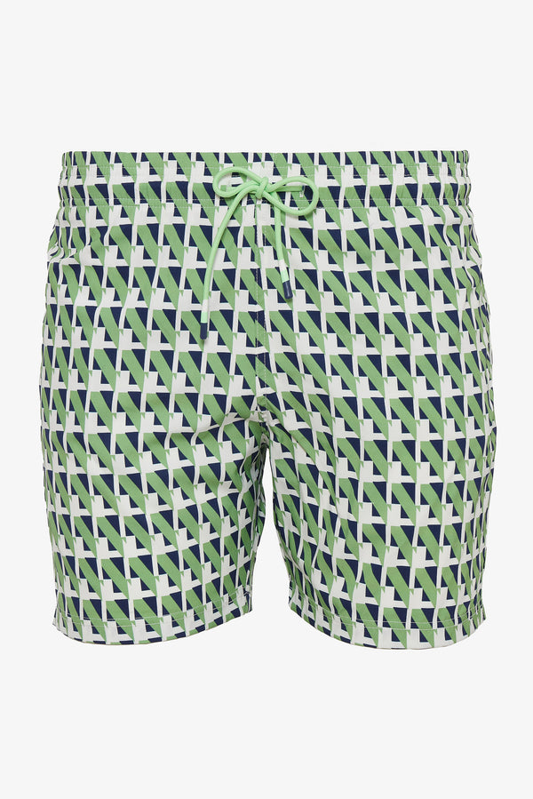 MINT/NAVY ANGLES BELIZE 6" INSEAM SWIM SHORTS PM-6003-06