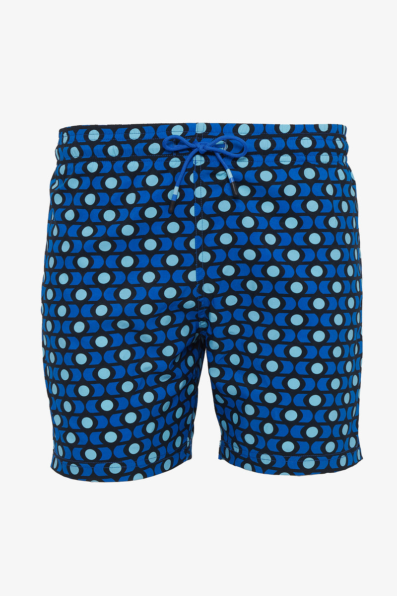 NAVY/ROYAL SWIRLS BELIZE 6" INSEAM SWIM SHORTS PM-6003-14