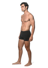 BLACK SOLID SEERSUCKER SWIMSHORT W/ MESH LINING PM-6030