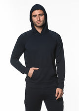 NAVY HOODIE FLEECE PULLOVER PM-70001