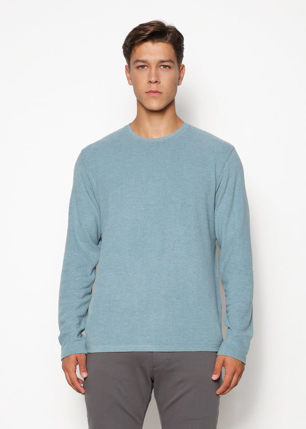 FOREST GREEN CREW NECK KNIT PULLOVER PM-7506