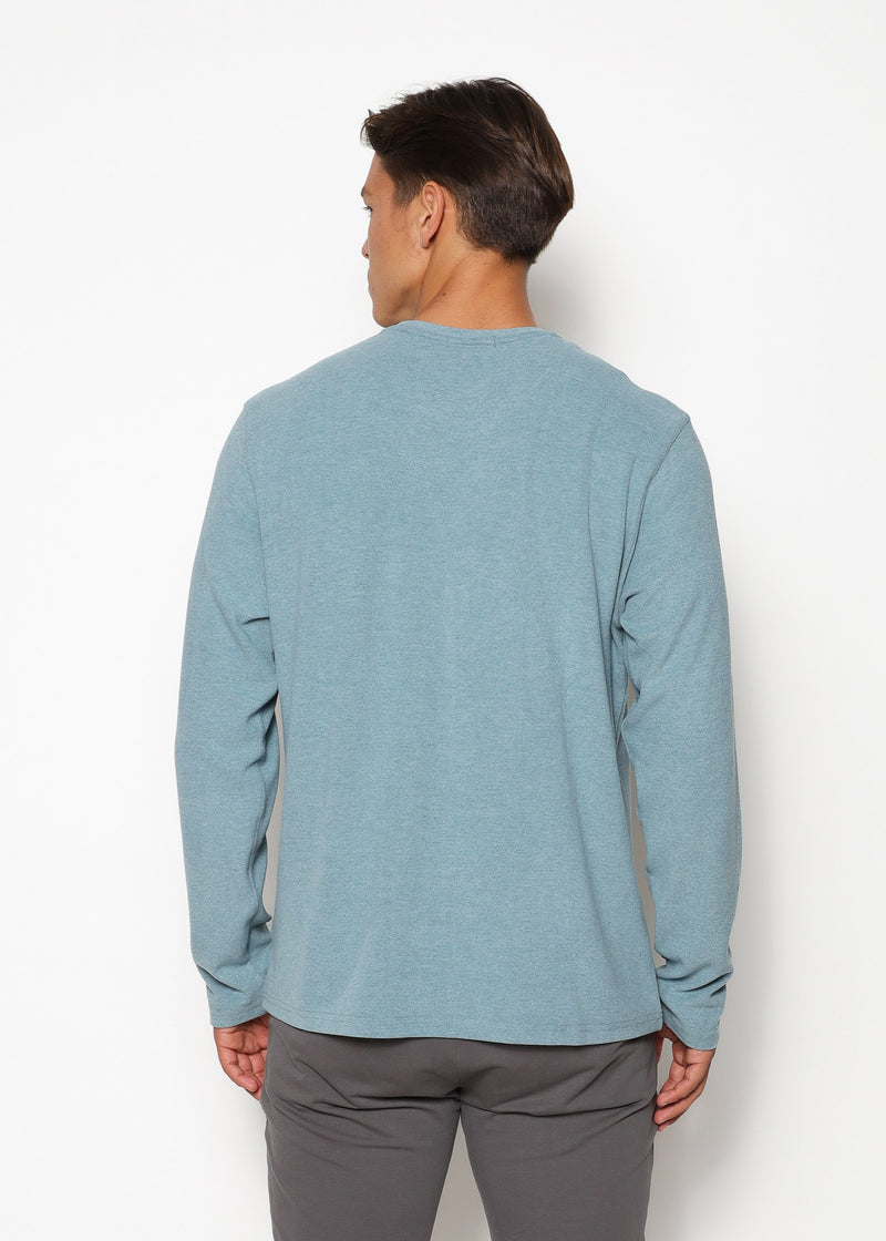 FOREST GREEN CREW NECK KNIT PULLOVER PM-7506