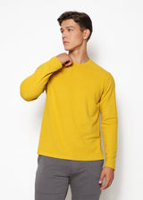 MUSTARD CREW NECK KNIT PULLOVER PM-7506