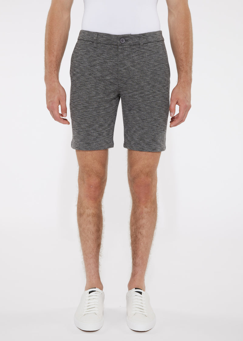 CHARCOAL SPACE DYE STRETCH KNIT 8" SHORTS PM-2500-Final Sale