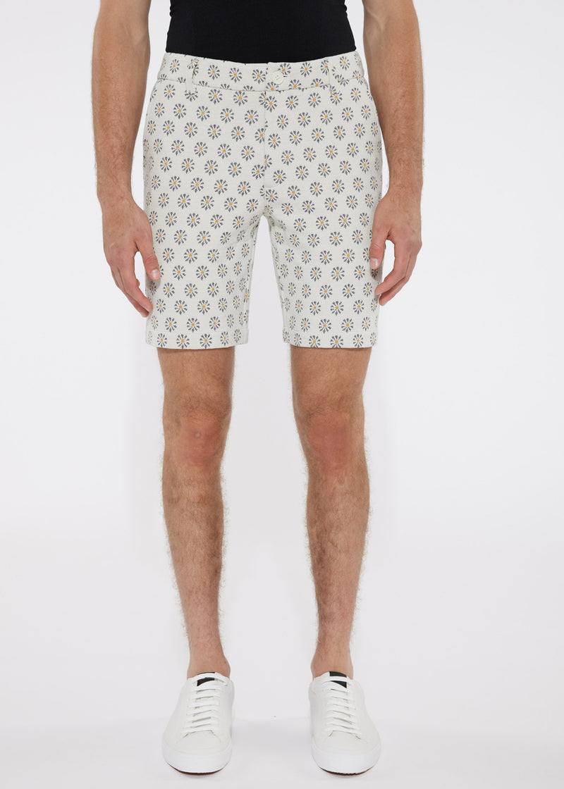 VANILLA FLORAL 8" INSEAM KNIT TEXTURED JACQUARD SHORT-Final Sale